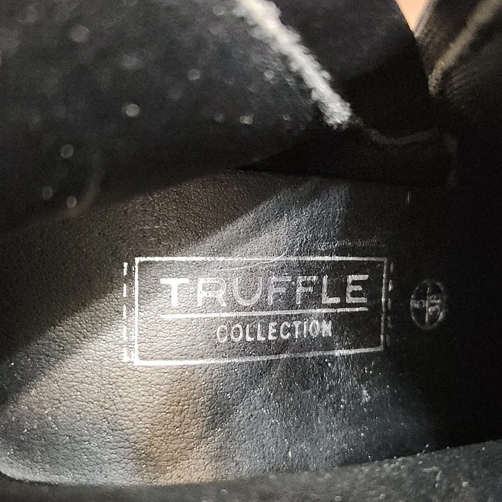 Truffle Collection Black Silver Western Steel Toe Ankle Boots (W Size 38)